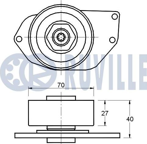 Ruville 541404 - Ремъчен обтегач, пистов ремък vvparts.bg