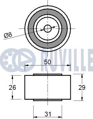 Ruville 541405 - Паразитна / водеща ролка, пистов ремък vvparts.bg