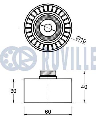 Ruville 541401 - Паразитна / водеща ролка, зъбен ремък vvparts.bg