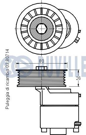 Ruville 541407 - Ремъчен обтегач, пистов ремък vvparts.bg