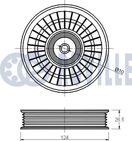 Ruville 541429 - Паразитна / водеща ролка, пистов ремък vvparts.bg