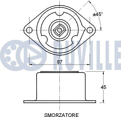 Ruville 541545 - Ремъчен обтегач, пистов ремък vvparts.bg