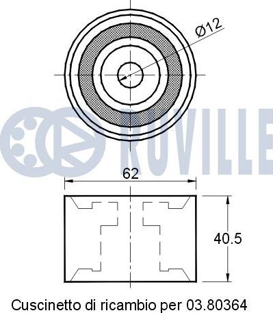 Ruville 541542 - Обтяжна ролка, ангренаж vvparts.bg