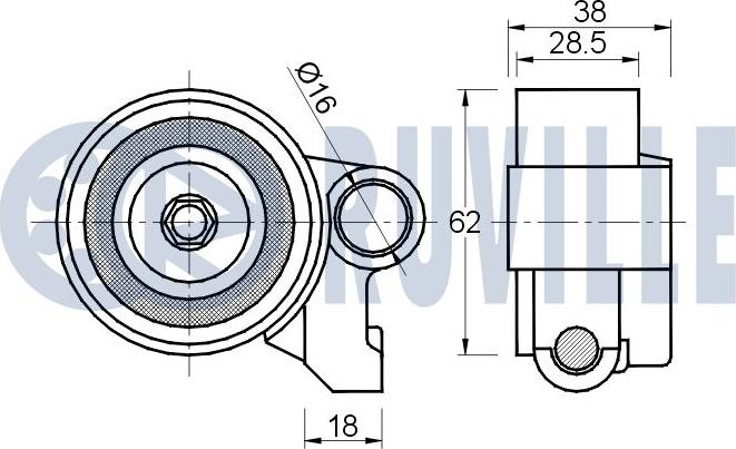 Ruville 541561 - Обтяжна ролка, ангренаж vvparts.bg