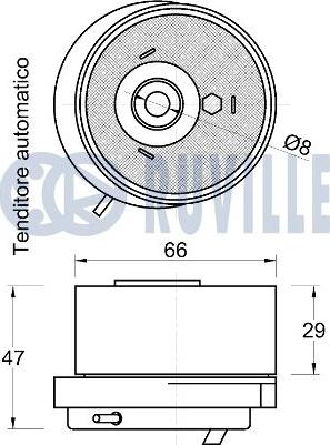 Ruville 541509 - Обтяжна ролка, ангренаж vvparts.bg