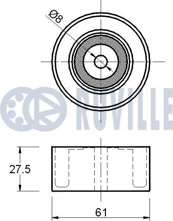 Ruville 541508 - Паразитна / водеща ролка, зъбен ремък vvparts.bg