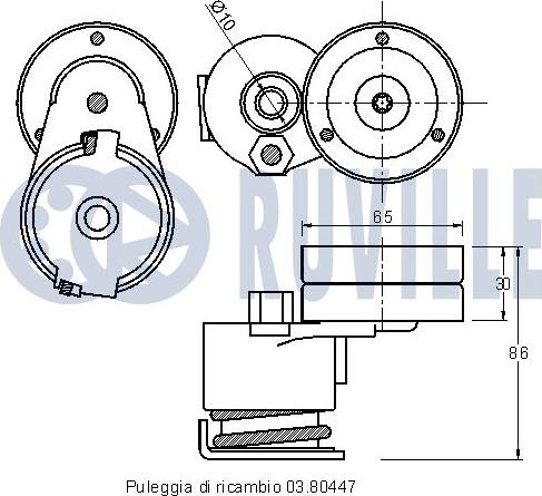 Ruville 541515 - Ремъчен обтегач, пистов ремък vvparts.bg