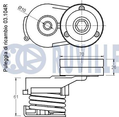 Ruville 541512 - Ремъчен обтегач, пистов ремък vvparts.bg