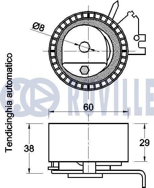 Ruville 541517 - Обтяжна ролка, ангренаж vvparts.bg