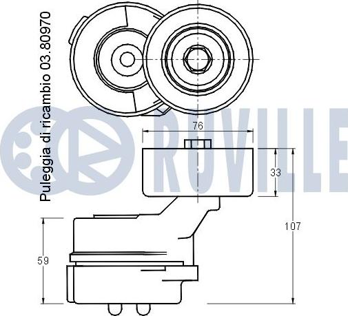 Ruville 541581 - Ремъчен обтегач, пистов ремък vvparts.bg