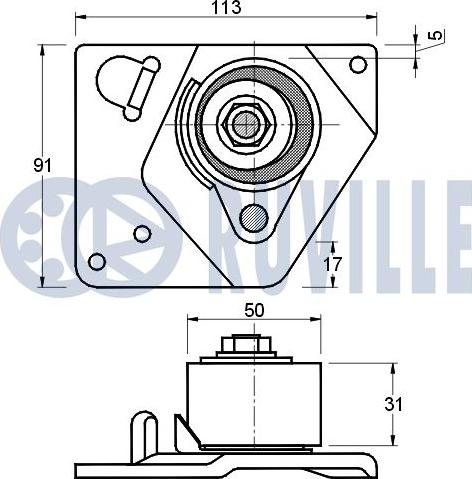 Ruville 541522 - Обтяжна ролка, ангренаж vvparts.bg