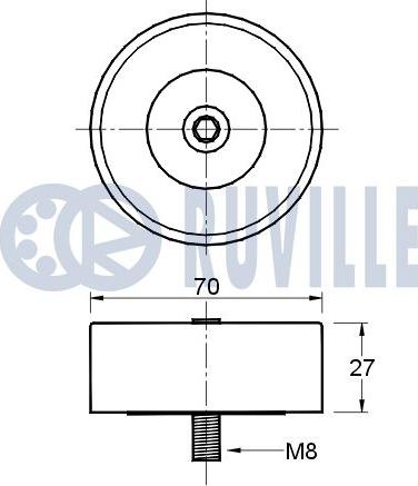 Ruville 541646 - Паразитна / водеща ролка, пистов ремък vvparts.bg