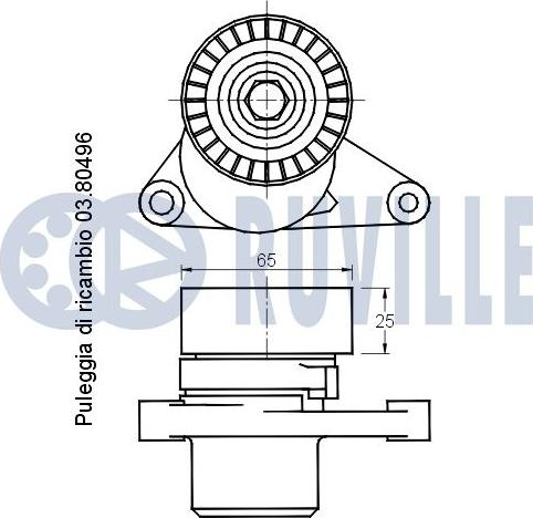 Ruville 541650 - Ремъчен обтегач, пистов ремък vvparts.bg