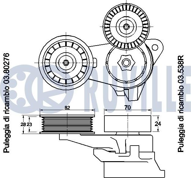 Ruville 541669 - Ремъчен обтегач, пистов ремък vvparts.bg