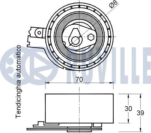 Ruville 541602 - Обтяжна ролка, ангренаж vvparts.bg