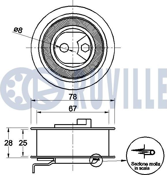 Ruville 541611 - Обтяжна ролка, ангренаж vvparts.bg