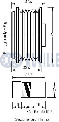 Ruville 541680 - Ремъчна шайба, генератор vvparts.bg