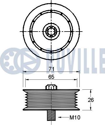 Ruville 541624 - Паразитна / водеща ролка, пистов ремък vvparts.bg