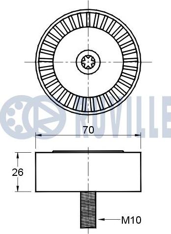 Ruville 541625 - Паразитна / водеща ролка, пистов ремък vvparts.bg