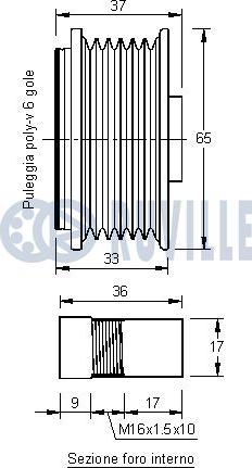 Ruville 541679 - Ремъчна шайба, генератор vvparts.bg