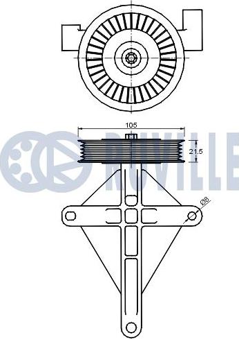 Ruville 541671 - Паразитна / водеща ролка, пистов ремък vvparts.bg