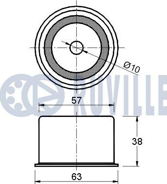 Ruville 541044 - Паразитна / водеща ролка, зъбен ремък vvparts.bg