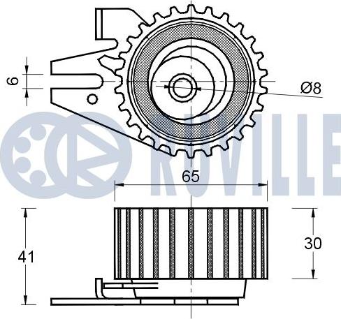 Ruville 541068 - Обтяжна ролка, ангренаж vvparts.bg