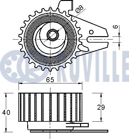 Ruville 541067 - Обтяжна ролка, ангренаж vvparts.bg