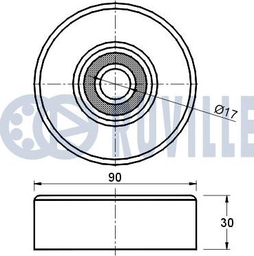 Ruville 541015 - Паразитна / водеща ролка, пистов ремък vvparts.bg