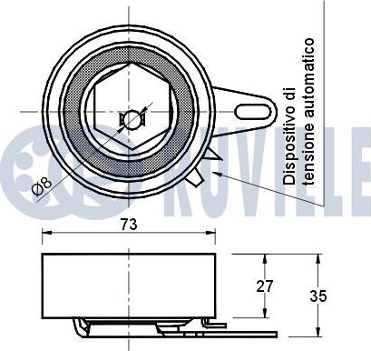 Ruville 541087 - Обтяжна ролка, ангренаж vvparts.bg