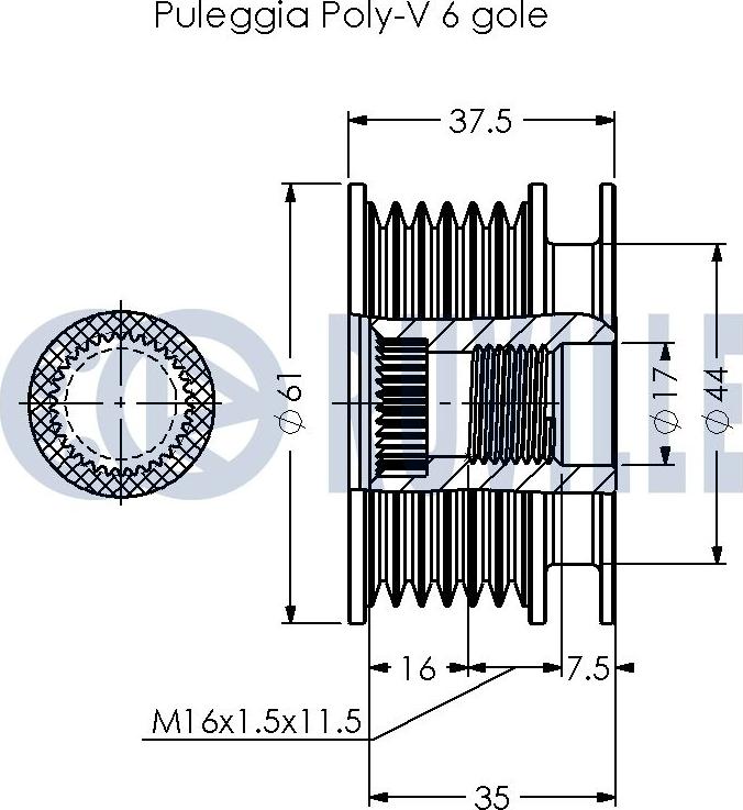 Ruville 541027 - Ремъчна шайба, генератор vvparts.bg