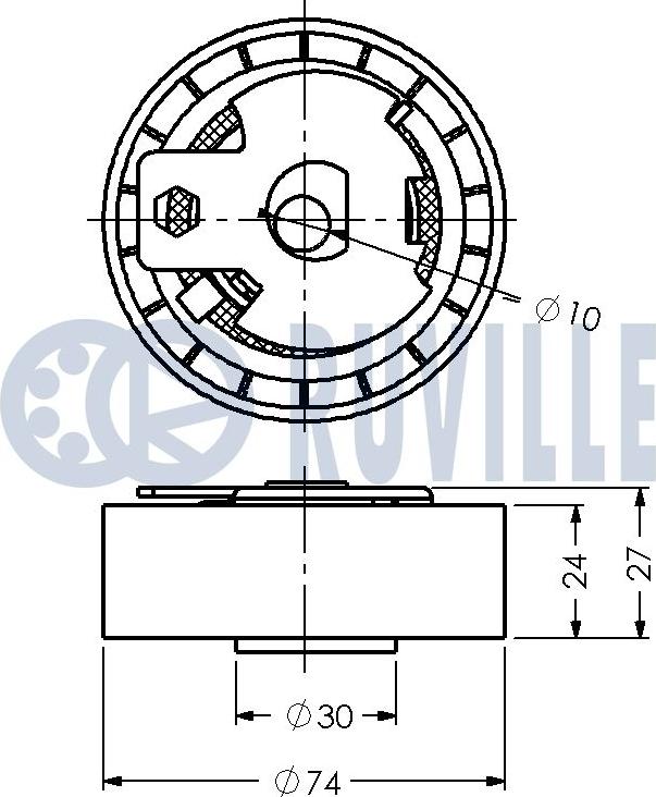 Ruville 541074 - Обтяжна ролка, ангренаж vvparts.bg