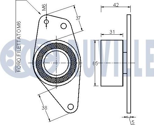 Ruville 541078 - Паразитна / водеща ролка, зъбен ремък vvparts.bg