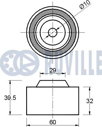 Ruville 541193 - Паразитна / водеща ролка, зъбен ремък vvparts.bg