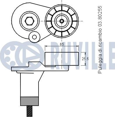 Ruville 541192 - Ремъчен обтегач, пистов ремък vvparts.bg