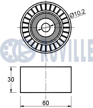 Ruville 541149 - Паразитна / водеща ролка, зъбен ремък vvparts.bg