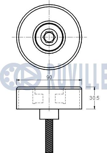 Ruville 541148 - Паразитна / водеща ролка, пистов ремък vvparts.bg