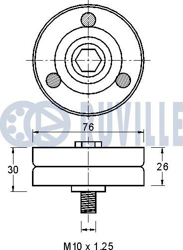 Ruville 541142 - Паразитна / водеща ролка, пистов ремък vvparts.bg