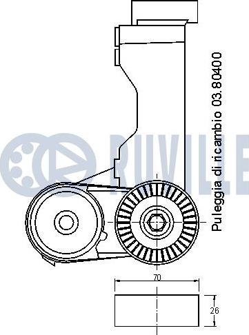 Ruville 541156 - Ремъчен обтегач, пистов ремък vvparts.bg