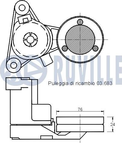 Ruville 541164 - Ремъчен обтегач, пистов ремък vvparts.bg