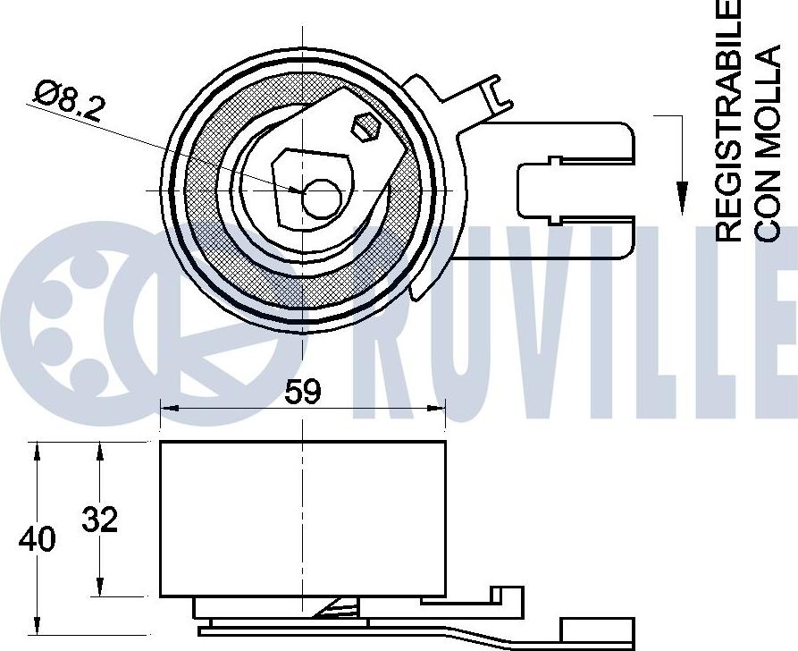 Ruville 541161 - Обтяжна ролка, ангренаж vvparts.bg