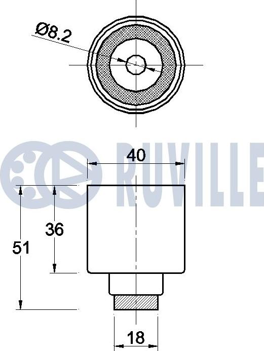 Ruville 541105 - Паразитна / водеща ролка, зъбен ремък vvparts.bg