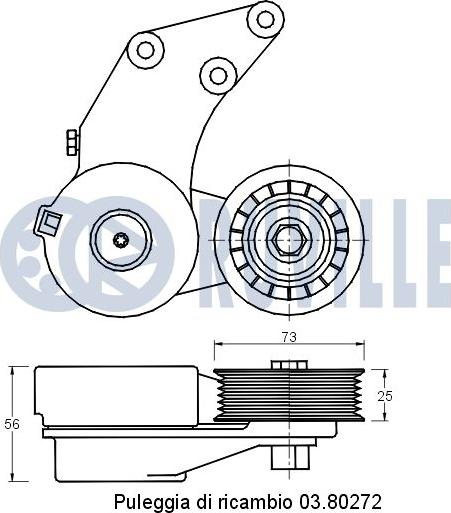 Ruville 541113 - Ремъчен обтегач, пистов ремък vvparts.bg