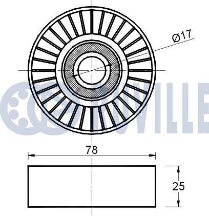 Ruville 541186 - Паразитна / водеща ролка, пистов ремък vvparts.bg