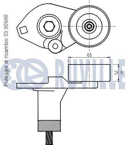 Ruville 541180 - Ремъчен обтегач, пистов ремък vvparts.bg