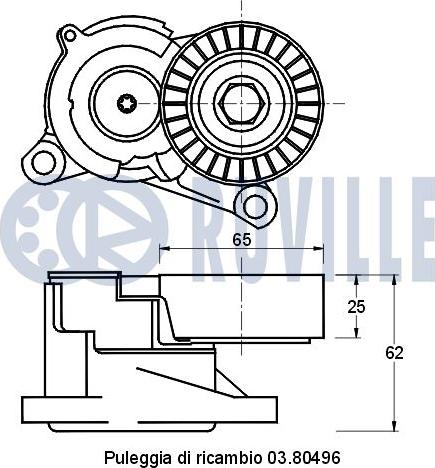 Ruville 541181 - Ремъчен обтегач, пистов ремък vvparts.bg