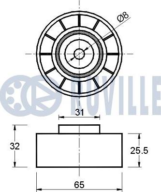 Ruville 541134 - Паразитна / водеща ролка, пистов ремък vvparts.bg