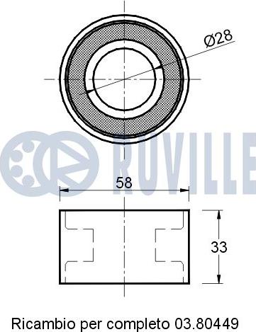 Ruville 541129 - Обтяжна ролка, ангренаж vvparts.bg