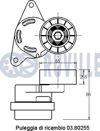 Ruville 541126 - Ремъчен обтегач, пистов ремък vvparts.bg