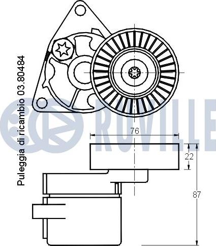 Ruville 541175 - Ремъчен обтегач, пистов ремък vvparts.bg